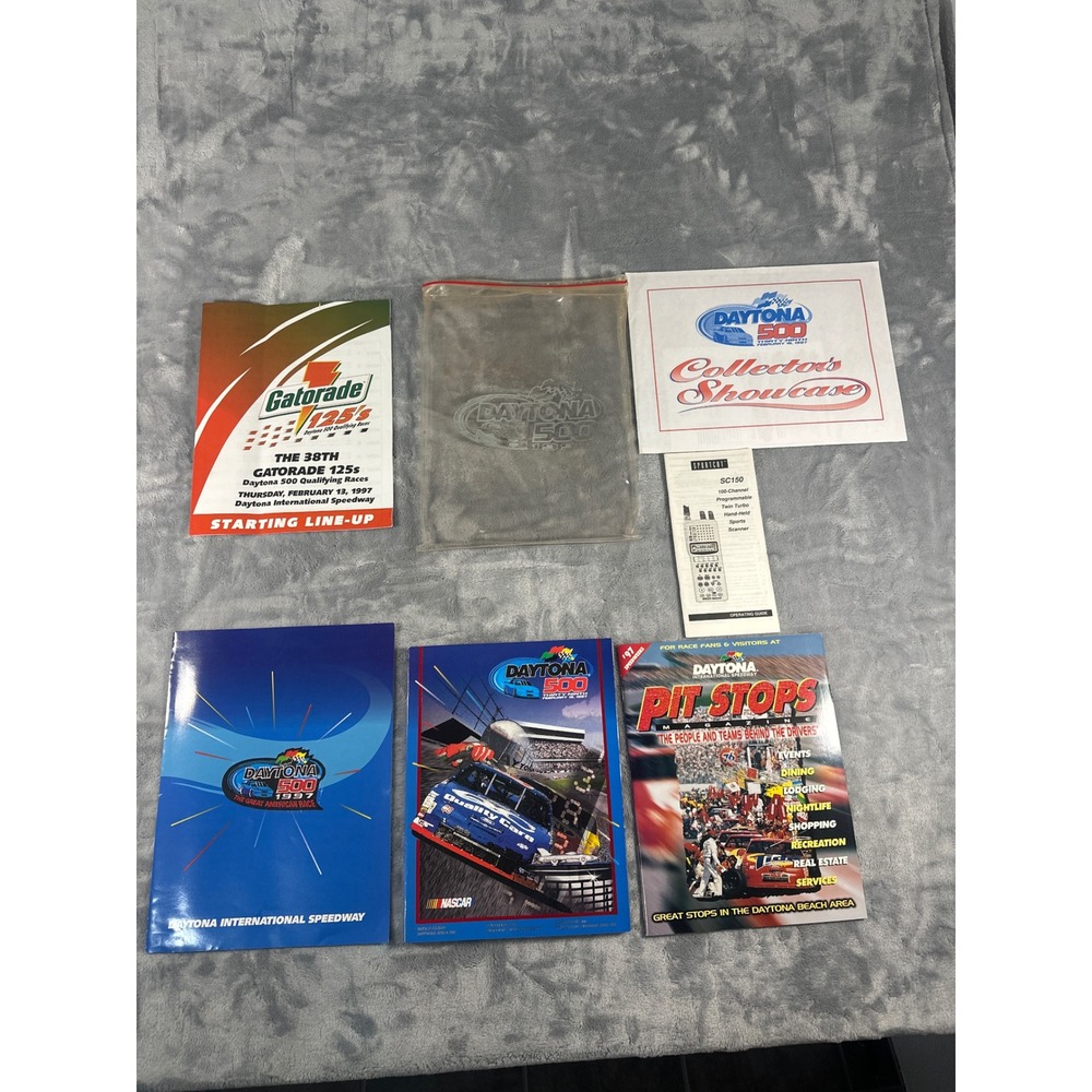 1997 Daytona 500 NASCAR Memorabilia Set Program Gatorade 125s Pit Stops Mag